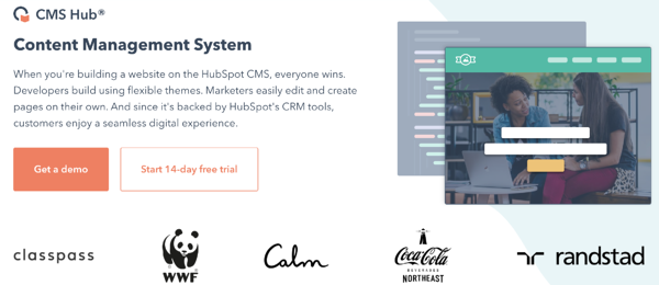 Example of CMS Software, HubSpot CMS